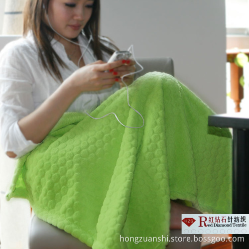 Maple Leaf Embossing Rrintting Soft Fleece (HZS-00159)